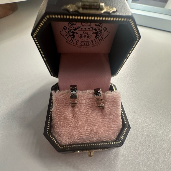 Juicy Couture Silver Heart Earrings - Picture 7 of 7